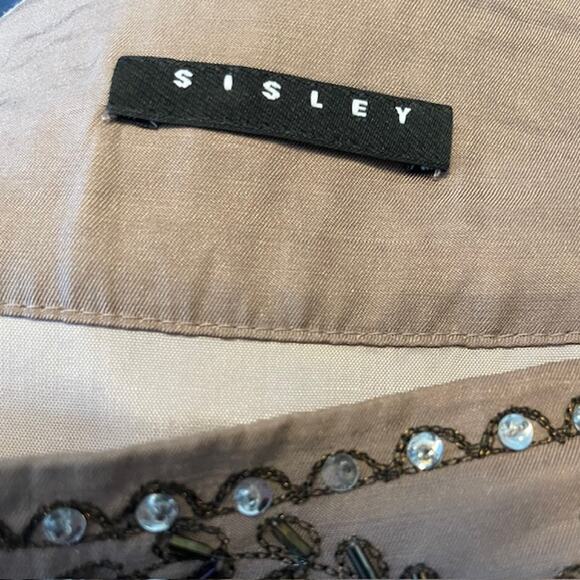 Sisley by Anthropologie women's beaded, embroidered skirt. - Picture 7 of 9